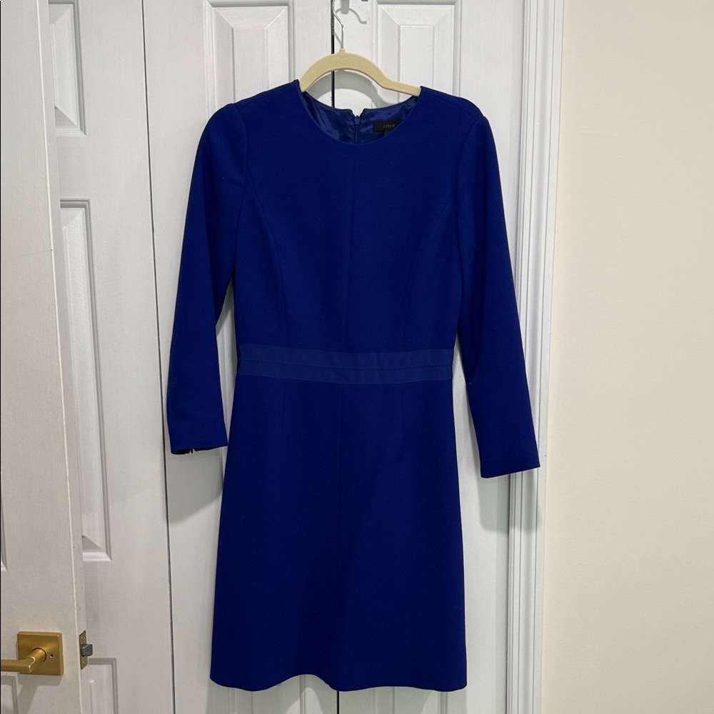 J. Crew Royal Blue Long Sleeve Dress